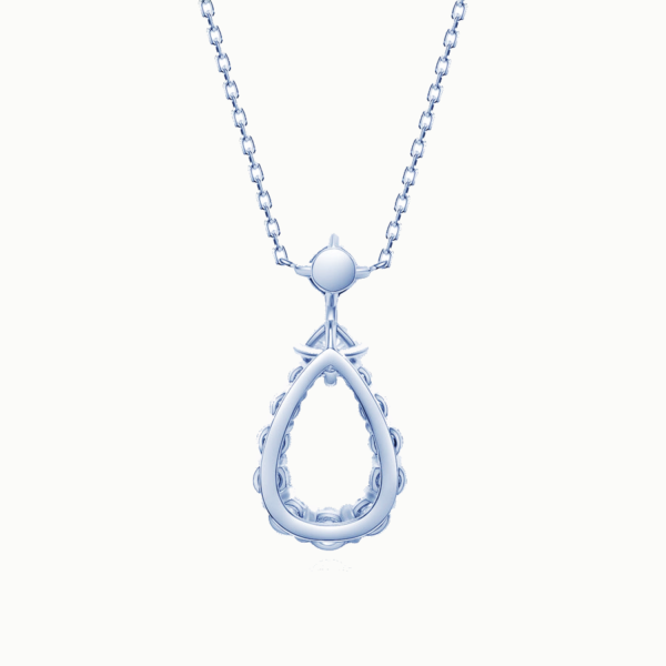 Loop Moissanite Diamond Pendant 14k - Image 2