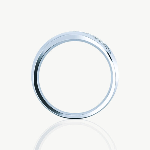 Half Eternity Round Diamond Ring 14K White Gold - Image 4