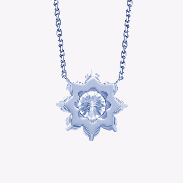 Lab Grown Diamond Sunflowers Pendant Necklace - Image 3