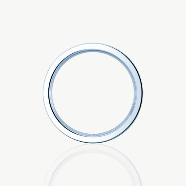 Dainty Minimalist 0.19 Carat Baguette Cut Diamond Moissanite Wedding Ring - Image 3