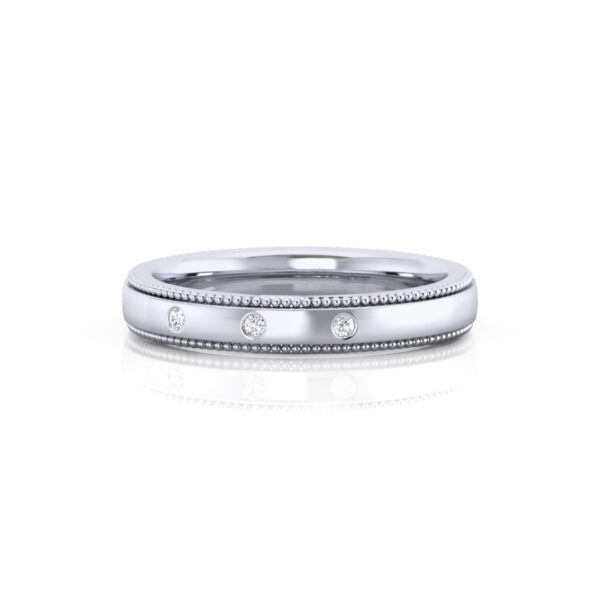 Popping Out 14k Lab Grown Dimaond Wedding Rings - Image 2