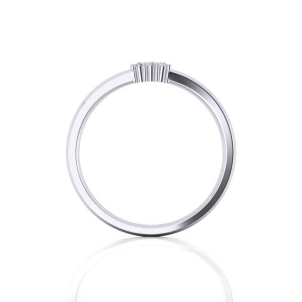 Dainty Trio Lab Grown Diamond Wedding Rings - Image 3