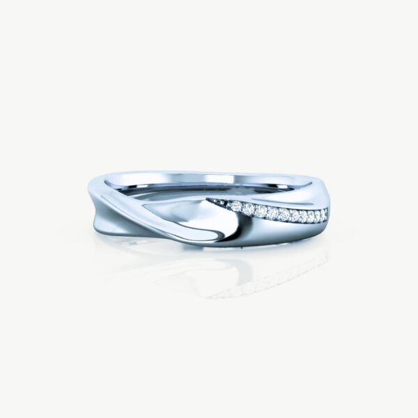 Beyonce Round Cut 14k White Gold Wedding Ring - Image 3