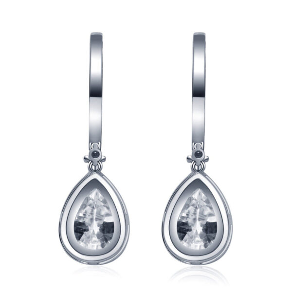 Pair of Lab Grown Diamond halo Earrings - Image 3