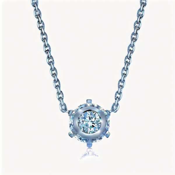 Classic Round Solitaire Pendant - Image 3