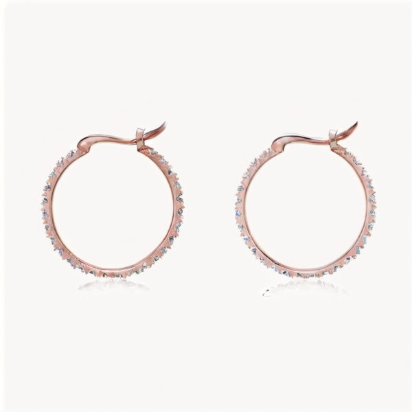 Thin Round Hoop simple style Earrings - Image 3