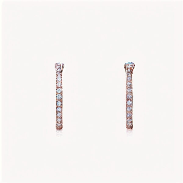 Thin Round Hoop simple style Earrings - Image 2