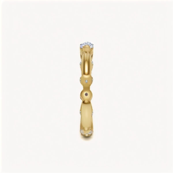 14K Lab Grown Diamond Hoop Earrings - Image 3