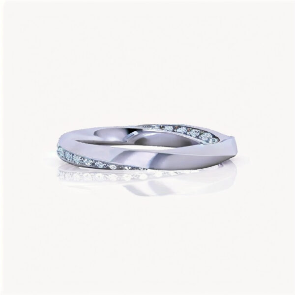 Sweet Diamonds Double Ring in 14k White Gold - Image 3
