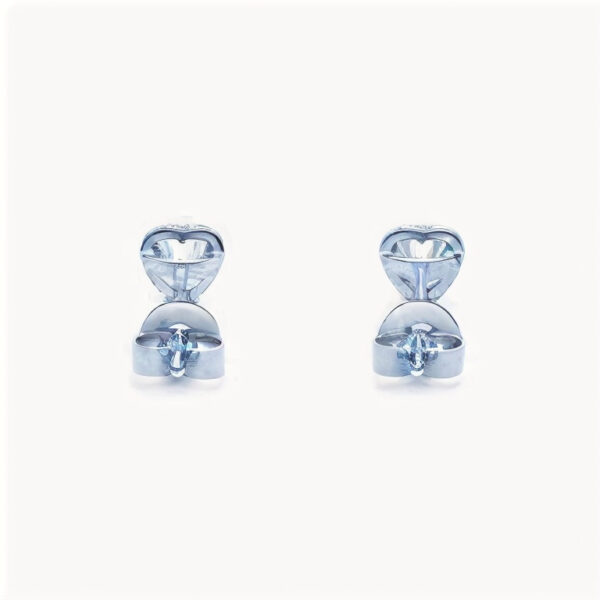 Heart Shape Diamond Stud Earrings For Women - Image 3