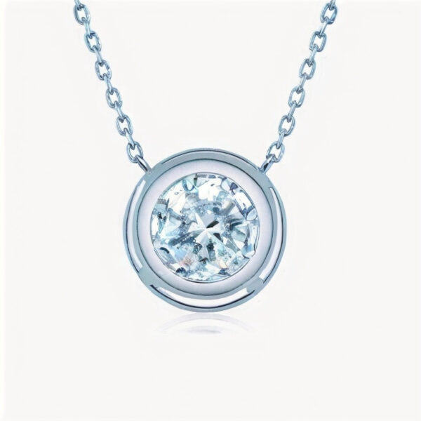 Eternity Halo Solitaire Pendant - Image 3