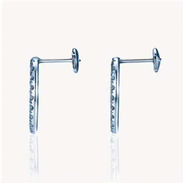 Circle Round Lab Grown Diamond Earrings - Image 2