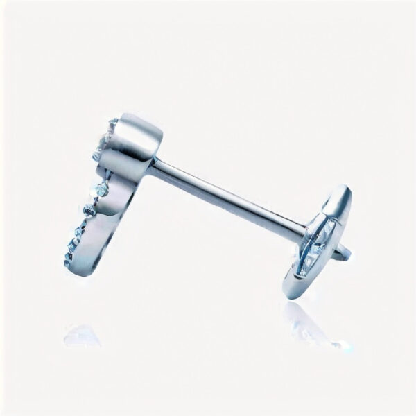 Curved Lab Grown Diamond Earrings - Image 2