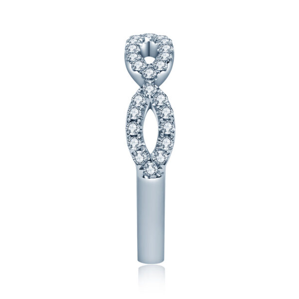 Lab Grown Diamonds Eternity Twist Micropavé Band Ring - Image 2