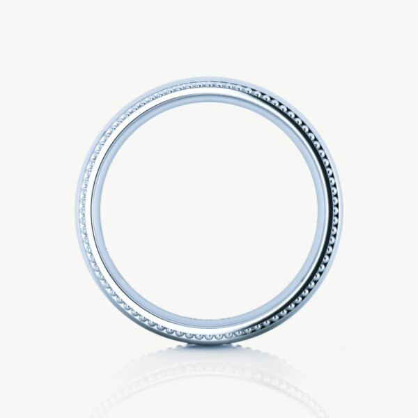 Domed Milgrain Band Ring Wedding Band for Women and Men - Image 4