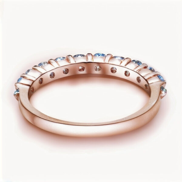 Round Half Row Lab Grown Diamond Stackable Rings - Image 4
