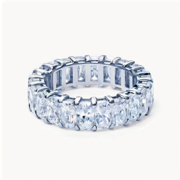 Radiant Cut Lab Grown Diamond Wedding Band - Image 2