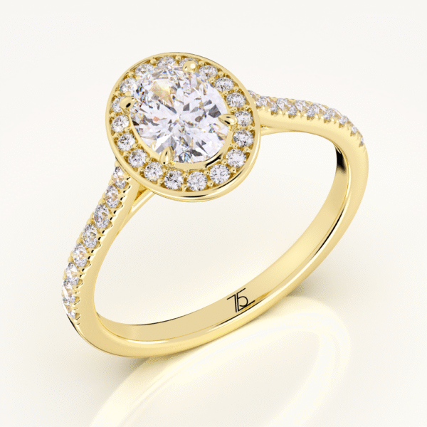 Sparkle Lab Grown Diamond With Halo Style Engagement Ring - Image 4