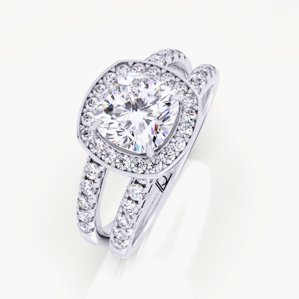 Cushion Cut 1.55 Ct Simulated Diamond Engagement Ring