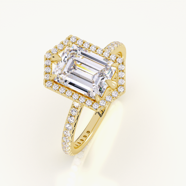 Vintage Style Emerald Diamond Engagement Rings