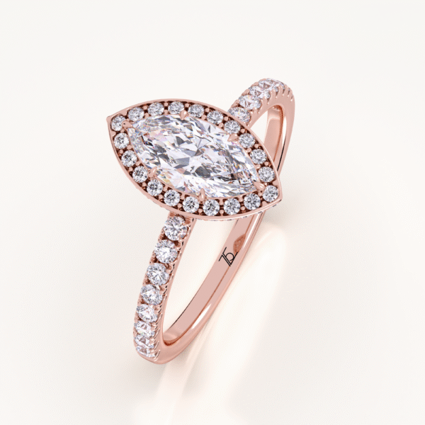 Hidden Halo with Diamond Set Shoulders