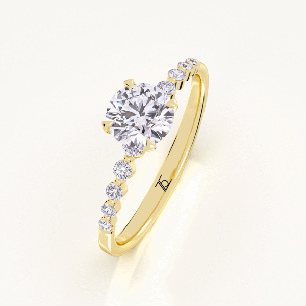 Martin Flyer Diamond Engagement Setting in 14k White Gold