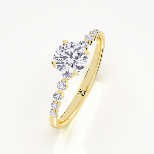 Martin Flyer Diamond Engagement Setting in 14k White Gold