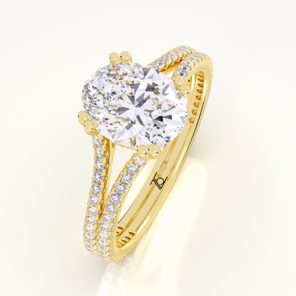 Split Shank Pear Cut Diamond Engagement Rings