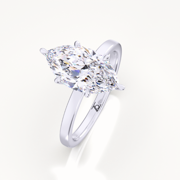 Marquise Cut Solitaire Diamond Engagement Ring
