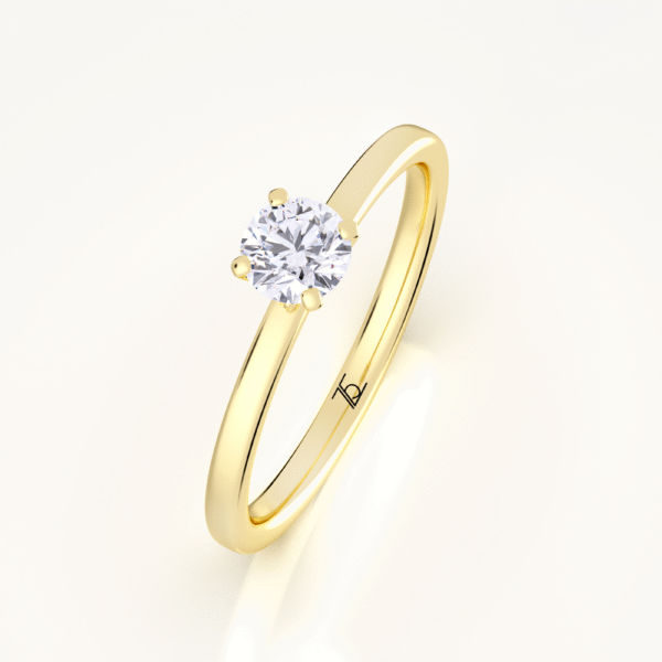 Cushion Cut Tapered Classic Solitaire Engagement Ring