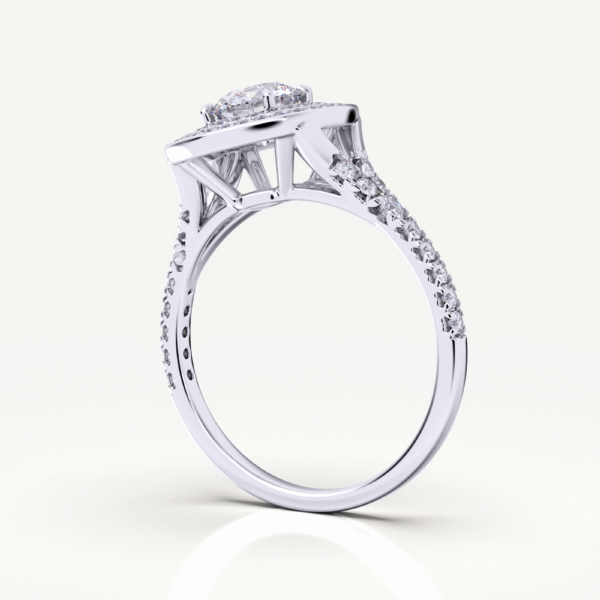 Twinkle Split Shank Double Halo Round Cut Engagement Ring - Image 5