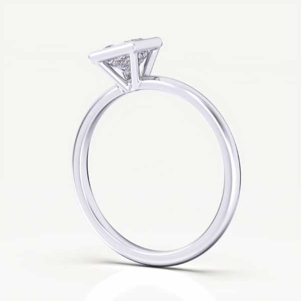 Full Bezel Princess Shaped Lab Grown Diamond Ring - Image 5