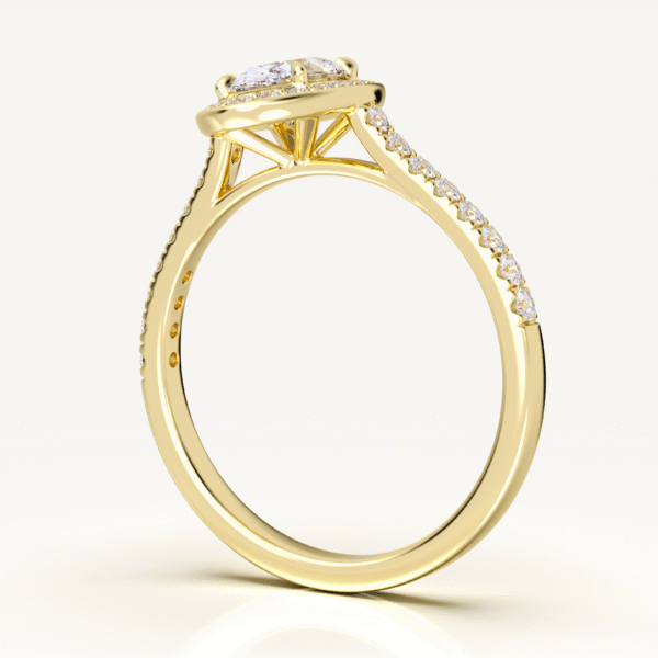 Sparkle Lab Grown Diamond With Halo Style Engagement Ring - Image 5
