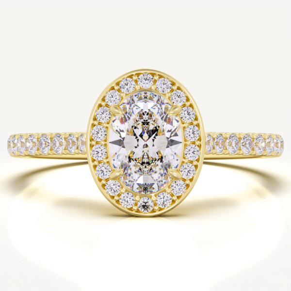 Sparkle Lab Grown Diamond With Halo Style Engagement Ring - Image 3