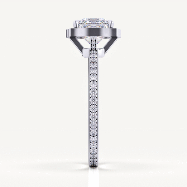 Shiny Lab Grown Diamond Halo Engagement Rings - Image 2