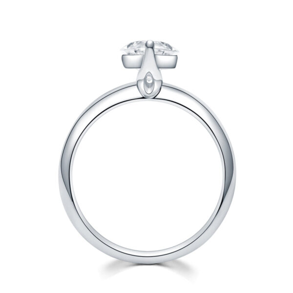 Marquise Cut Solitaire Diamond Engagement Ring - Image 2