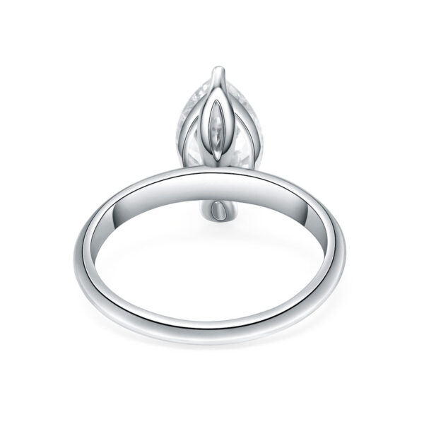 Marquise Cut Solitaire Diamond Engagement Ring - Image 4