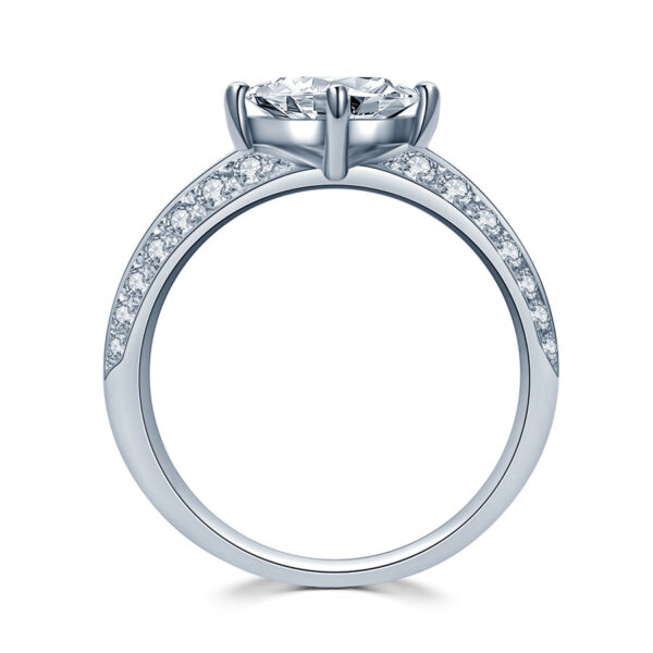 Two Layer Accented Lab Grown Diamond Engagement Ring - Image 2