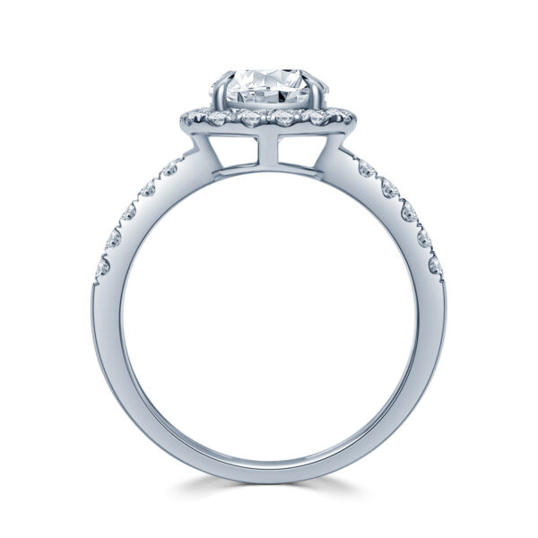 Cushion Cut 1.55 Ct Simulated Diamond Engagement Ring - Image 3