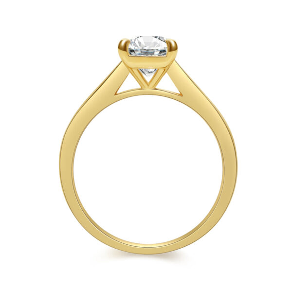 Rectangle Cut Radiant Lab Grown Diamond Engagement Rings - Image 2