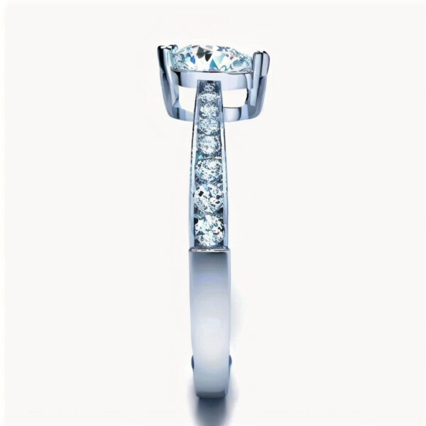A High Sparkle Heart Lab Grown Diamond Engagement Ring - Image 2