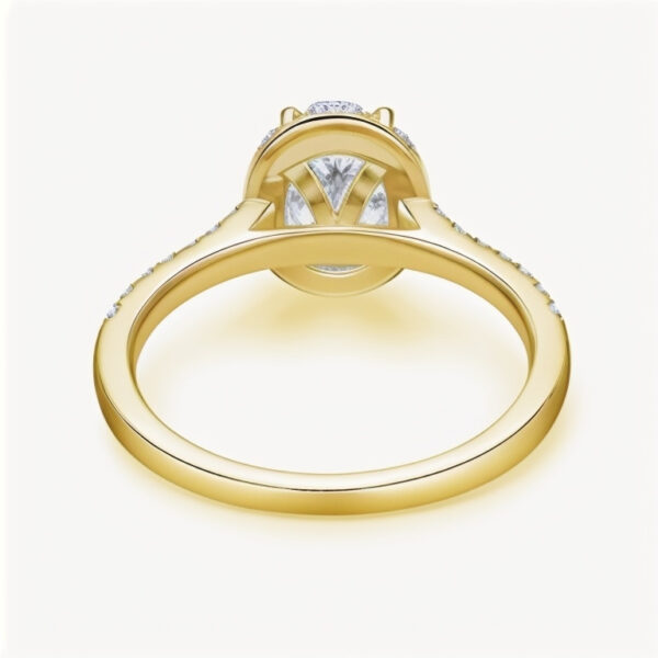 Sparkle Lab Grown Diamond With Halo Style Engagement Ring - Image 4