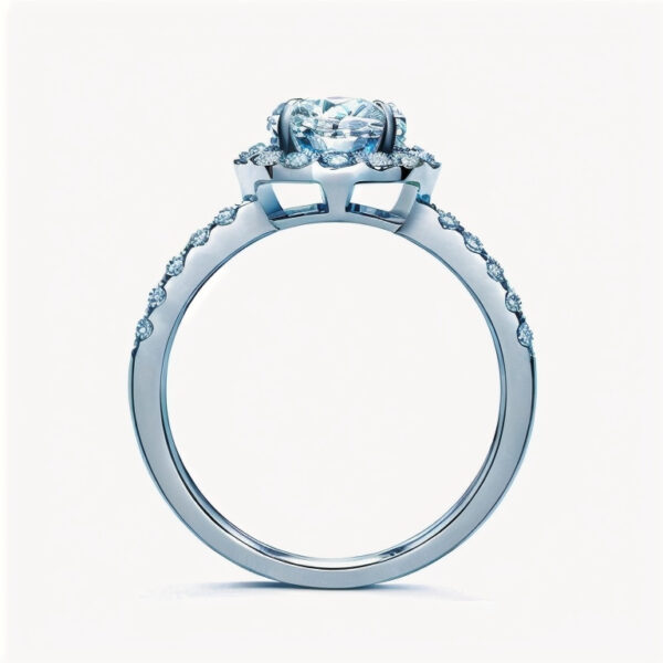 Round Cut 2 Ct Simulated Diamond Engagement Ring - Image 2