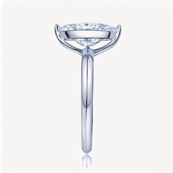 Marquise Cut Solitaire Diamond Engagement Ring - Image 2