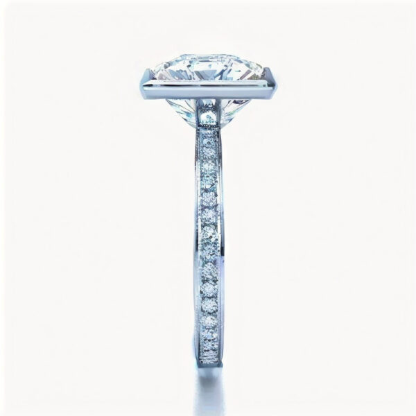 Full Bezel Princess Shaped Lab Grown Diamond Ring - Image 2