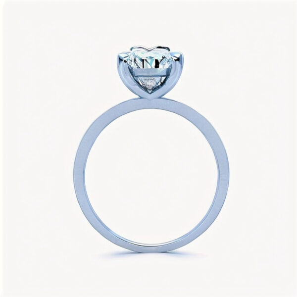 Pear Diamond Moissanite Solitaire Teardrop Wedding Ring - Image 3