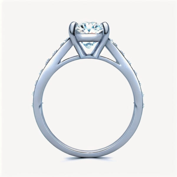 Brillar Emerald Cut Smaragd Rail Arm Ring - Image 3