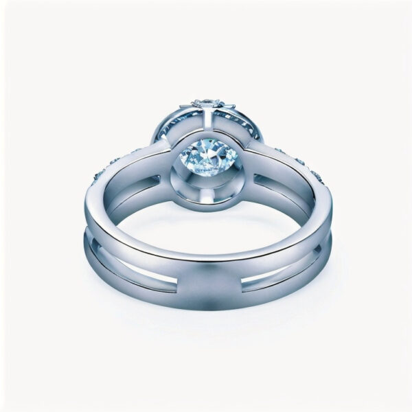 Round Cut 2 Ct Simulated Diamond Engagement Ring - Image 4